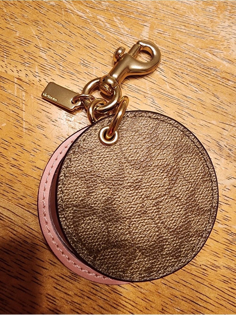 Coach Mirror Bag Charm in Signature Canvas the brand's iconic coated canvas